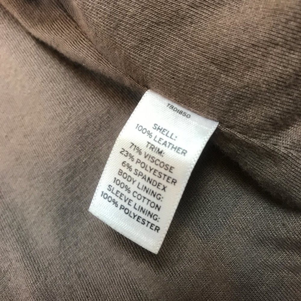 Hinge Puff Shoulder Gray fitted Leather Jacket S - Picture 10 of 12